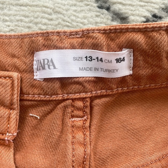 Orange ZARA Cargo Jeans - Picture 3 of 6
